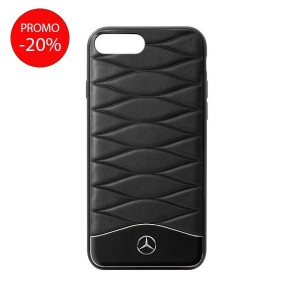 Mercedes-Benz Cover Pelle Trapuntata iPhone 7 Plus/8 Plus - Nera