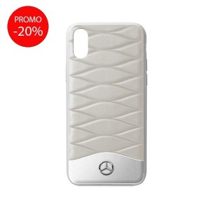 Mercedes-Benz Cover Pelle Trapuntata iPhone X/XS - Bianca